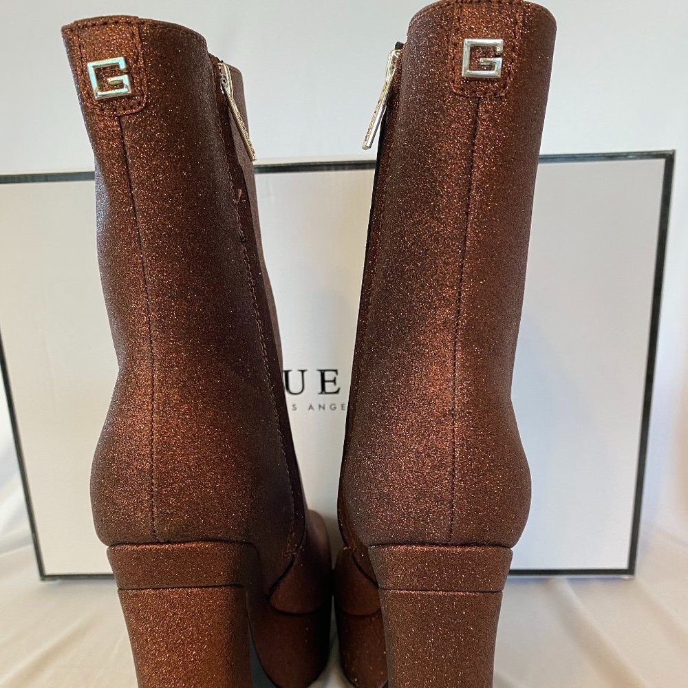 GUESS Byra Platform Booties- Bronze Size 9M - Picture 6 of 7